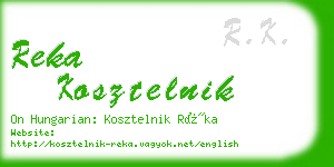 reka kosztelnik business card